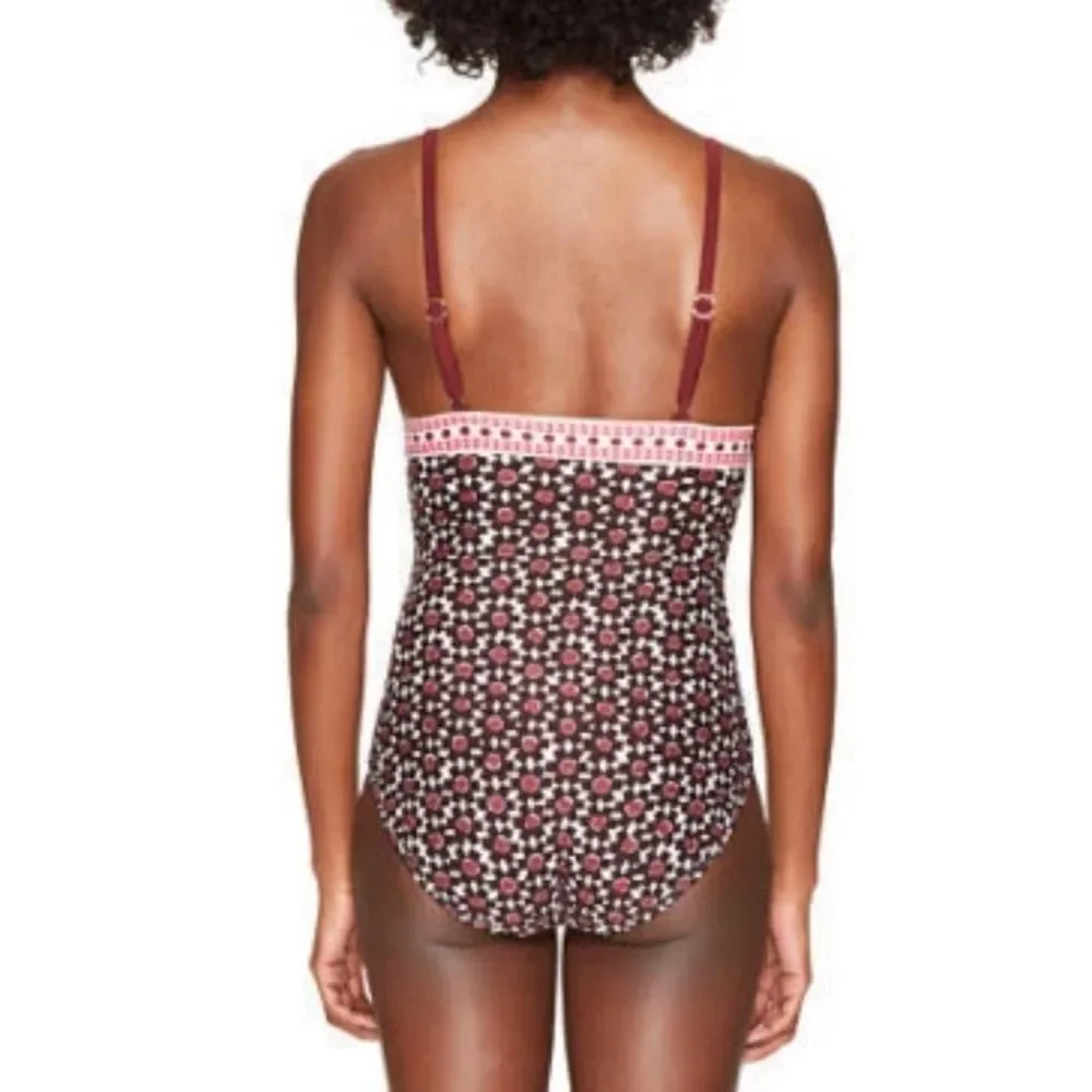 NWT Kate Spade Coronado Beach Sumac Red One Piece Swimsuit S